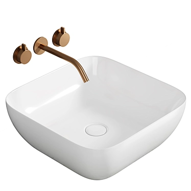 Sleek Nova Form CN2002 Washbasin 3D model image 1 