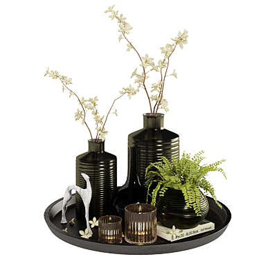 Unique Decorative Plant Set 2 3D model image 1 