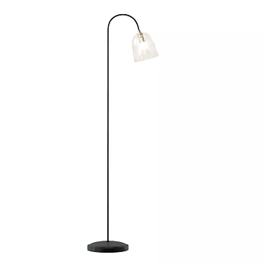 Elegant Glass Floor Lamp 3D model image 1 