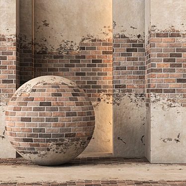 Seamless Old Brick 4K Texture 3D model image 1 