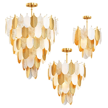 Elegant Liama Chandelier Collection 3D model image 1 