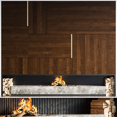 Exquisite Fireplace for V-Ray & Corona 3D model image 1 