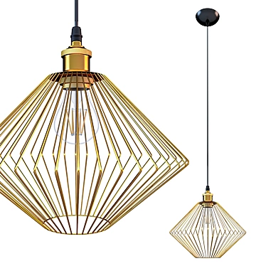 Wire Cage Pendant Light 3D model image 1 