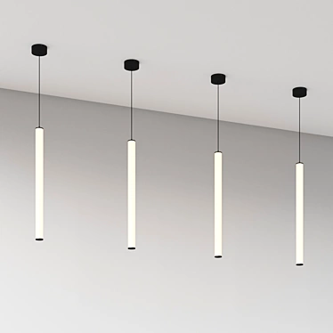 Sleek Caden LED Pendant 3D model image 1 