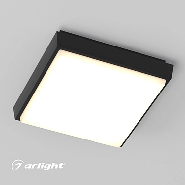 Title: Durable Polycarbonate Luminaire with Diffused Lighting 3D model image 1 