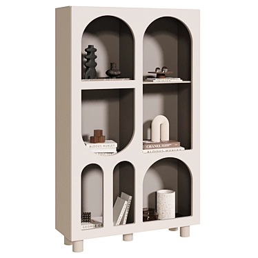 Contemporary Pine Bookcase: Archy La Redoute 3D model image 1 