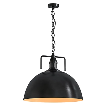 Moderno Metal Pendant Light  3D model image 1 