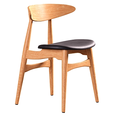 Modern Scandinavian CH33 Chair 3D model image 1 