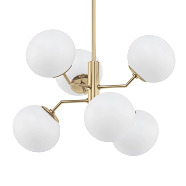 Sleek and Stylish Sputnik Chandelier 3D model image 1 