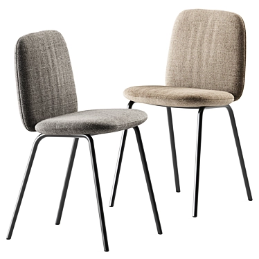 Sleek and Stylish Leda Chair 3D model image 1 