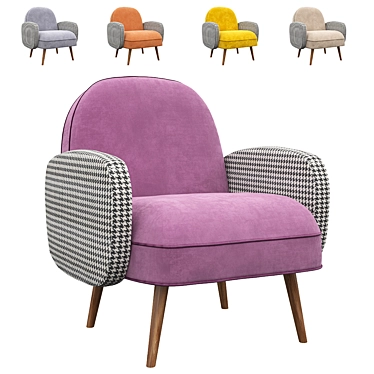 Bordo Armchair: Sleek and Stylish 3D model image 1 