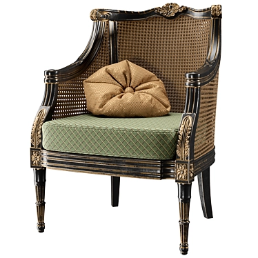 Elegant Antique-Inspired Chair 3D model image 1 