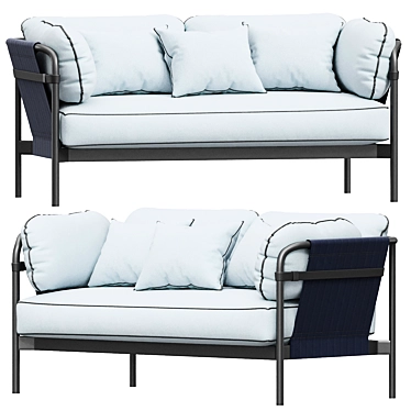 Can HAY Komfortowy Fotel Sofa: Luksusowy, Dwuosobowy 3D model image 1 