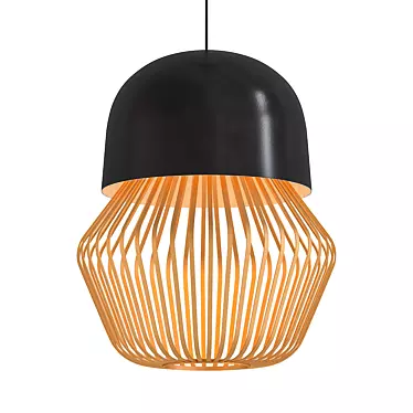 Bamboo Pendant Lamp: ANEMOS 3D model image 1 