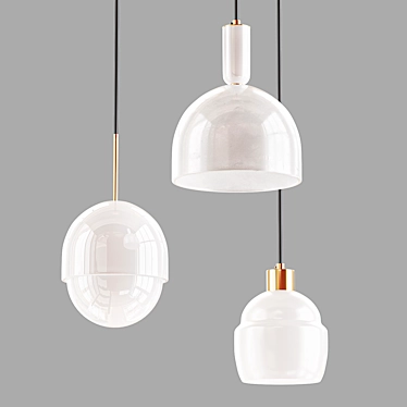 Modern Honeycomb Pendant Lamp 3D model image 1 