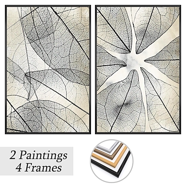 Stunning Wall Art Set with Versatile Frames 3D model image 1 