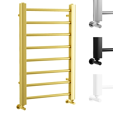 Arezzo Brass Heated Towel Rail 3D model image 1 