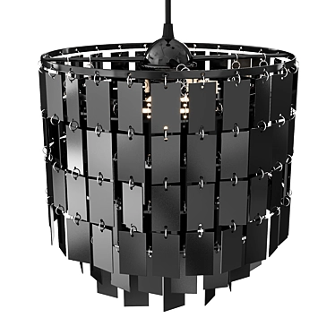 Pendant lamp Ring Discs Square Black/White