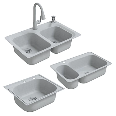 MOEN 2000 Series: Elegant Lodi Sinks 3D model image 1 