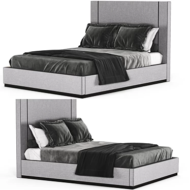 Modern Corin Bed: Exquisite Elegance 3D model image 1 