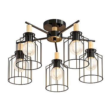 Elegant Escada Ceiling Chandelier 3D model image 1 