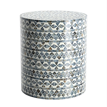 Drum End Table - Dakota Fields 3D model image 1 