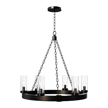 Seeded Contrast Outdoor Chandelier 3D model image 1 