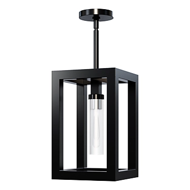 Elegant Outdoor Hanging Lantern - Small Size 3D model image 1 