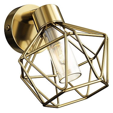 Elegant Eglo Zapata Wall Sconce 3D model image 1 