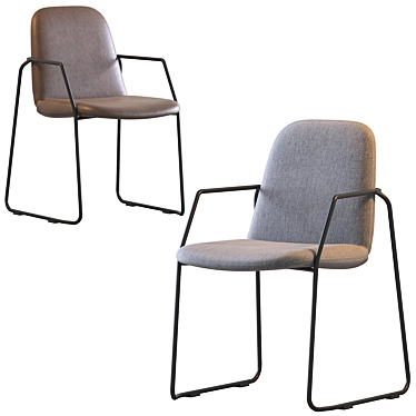 Sleek Manutti Loop Chair: Modern Design & Comfort 3D model image 1 