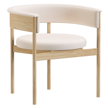 Sleek N-SC01 Chair: Scandinavian Design 3D model image 1 