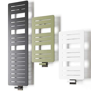 Sleek Page Radiator in 3 Colors 3D model image 1 