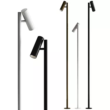 Modern Black Dexter Floor Lamp 3D model image 1 