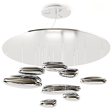 Elegant Mercury Pendant Lamp 3D model image 1 