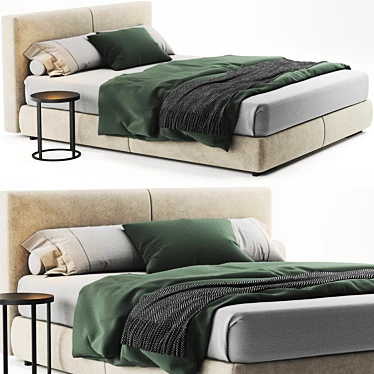 Flexform Magnum Contemporary Bed 3D model image 1 