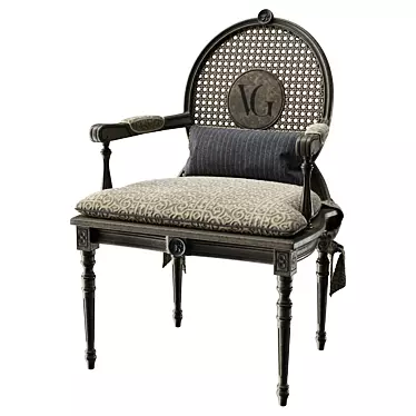 Elegant Perforated Vittorio Chair 3D model image 1 