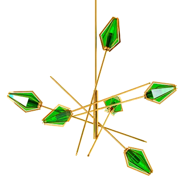 Luxury Diamond GR Pendant Light 3D model image 1 
