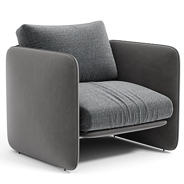 Modern Miller Armchair: Stylish Comfort 3D model image 1 