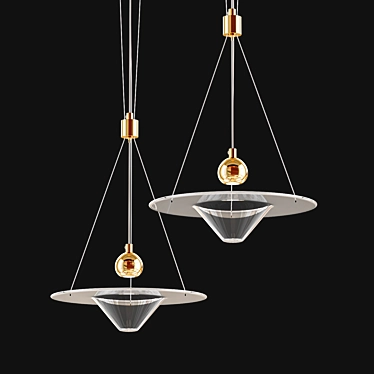 Sleek Clepsydra B Pendant Light 3D model image 1 