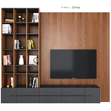 Dakota TV Wall: Stylish & Functional 3D model image 1 