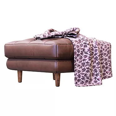 Sleek Sven Charm Ottoman: Modern Elegance for Your Space 3D model image 1 