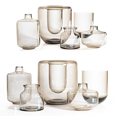 Eco Chic Glass Vase 3D model image 1 