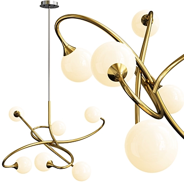 Solar Storm Chandelier: Elegant and Energy Efficient 3D model image 1 