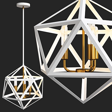 Modern Diamond Prism Lantern 3D model image 1 