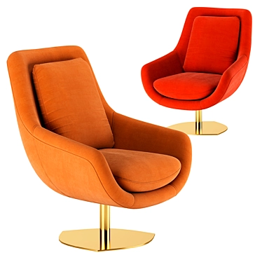 Elegant Elba Armchair: Classic Comfort and Style 3D model image 1 