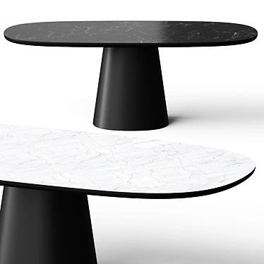 Sleek Allure Dining Table - Italian Design 3D model image 1 