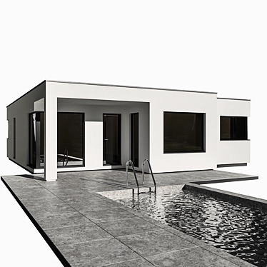 Modern Millimeter House Design 3D model image 1 
