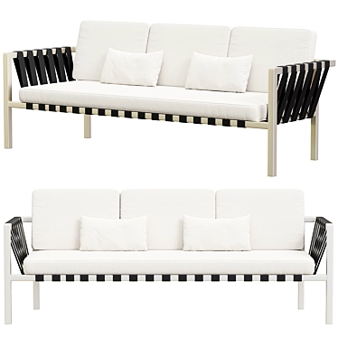 Jibe 3 Seat Outdoor Sofa - Sleek and Spacious 3D model image 1 