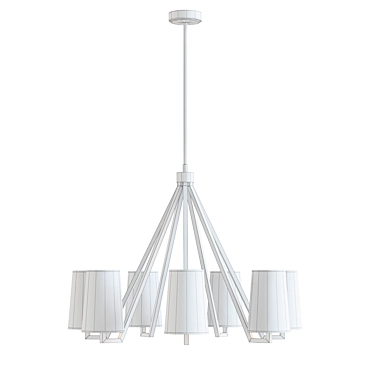 Elegant Carson Iron Chandelier 3D model image 1 