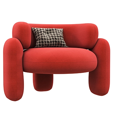 Embrace Armchair: Modern Comfort in Every Detail 3D model image 1 